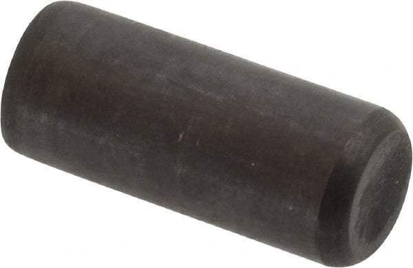 Holo-Krome - 3/8" Diam x 7/8" Pin Length Grade 8 Alloy Steel Standard Dowel Pin - Black Luster Finish, C 47-58 & C 60 (Surface) Hardness, 1 Beveled & 1 Rounded End - Caliber Tooling