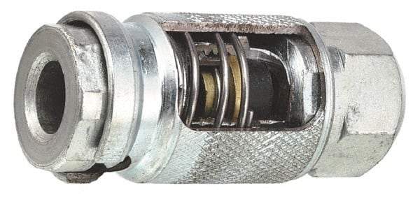 Lincoln - 250 Operating psi, 2-1/2" Long, 1/4 Thread, Grease Gun Air Coupler - NPT (F) Thread - Caliber Tooling