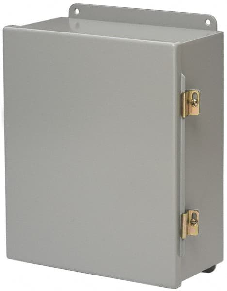 Cooper B-Line - Steel Standard Enclosure Hinge Flat Cover - NEMA 12, 13, 14" Wide x 16" High x 8" Deep, Dirt-tight & Dust-tight - Caliber Tooling