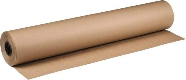 Made in USA - 900' Long x 48" Wide Roll of Recycled Kraft Paper - 8-1/2" OD, 40 Lb Paper Weight, 53 Lb per Roll - Caliber Tooling