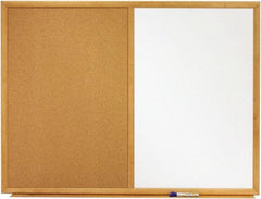 Quartet - 24" High x 36" Wide Cork/Melamine Dry Erase Board - Fiberboard Frame, 24-3/4" Deep, Includes Accessory Tray/Rail & One Dry-Erase Marker & Mounting Kit - Caliber Tooling