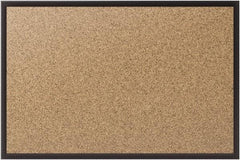 Quartet - 36" Wide x 24" High Open Cork Bulletin Board - Natural (Color) - Caliber Tooling