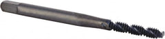 Kennametal - M14x1.50 Metric Fine 4 Flute 6HX Modified Bottoming Spiral Flute Tap - Powdered Metal, TiN/CrC/C Finish, 100mm OAL, Right Hand Flute, Right Hand Thread, Series T630 - Exact Industrial Supply