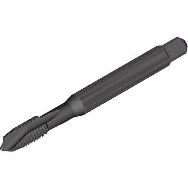 Kennametal - 1/2-20, 3 Flute, Oxide Finish, Vanadium High Speed Steel Spiral Point Tap - Plug Chamfer, Right Hand Thread, 110mm OAL, 23mm Thread Length, 9mm Shank Diam, 2B Class of Fit, Series T820 - Exact Industrial Supply