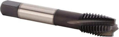 Kennametal - 3/4-10 UNC 4 Flute 3BX Plug Spiral Flute Tap - Powdered Metal, TiN/CrC/C Finish, 107.95mm OAL, Left Hand Flute, Right Hand Thread, Series T620 - Exact Industrial Supply