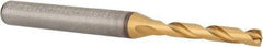 Kennametal - 3.5mm 140° Solid Carbide Jobber Drill - Multilayer TiAlN Finish, Right Hand Cut, Spiral Flute, Straight Shank, 66mm OAL, Standard Point - Caliber Tooling