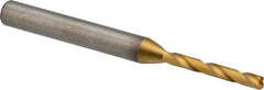 Kennametal - 3.1mm 140° Solid Carbide Jobber Drill - Multilayer TiAlN Finish, Right Hand Cut, Spiral Flute, Straight Shank, 66mm OAL, Standard Point - Caliber Tooling