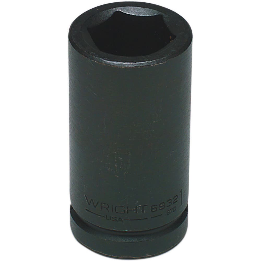 Wright Tool & Forge - Impact Sockets; Drive Size: 3/4 ; Size (Inch): 1 ; Type: Deep ; Style: Impact Socket ; Style: Impact Socket ; Style: Impact Socket - Exact Industrial Supply