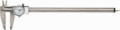 TESA Brown & Sharpe - 0" to 12" Range, 0.001" Graduation, 0.1" per Revolution, Dial Caliper - White Face, 2.5" Jaw Length, Accurate to 0.02mm/0.03mm - Caliber Tooling