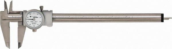 TESA Brown & Sharpe - 0" to 8" Range, 0.001" Graduation, 0.1" per Revolution, Dial Caliper - White Face, 1.9" Jaw Length, Accurate to 0.02mm/0.03mm - Caliber Tooling