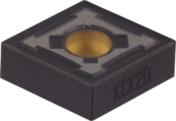 Kennametal - CNMG643 RP Grade KCK15 Carbide Turning Insert - TiCN/Al2O3 Finish, 80° Diamond, 3/4" Inscr Circle, 1/4" Thick, 3/64" Corner Radius - Caliber Tooling