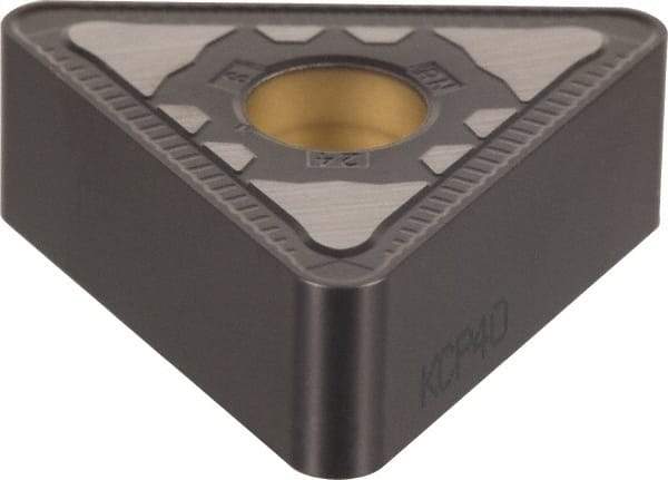 Kennametal - TNMG666 RN Grade KCP25 Carbide Turning Insert - TiCN/Al2O3 Finish, 60° Triangle, 3/4" Inscr Circle, 3/8" Thick, 3/32" Corner Radius - Caliber Tooling