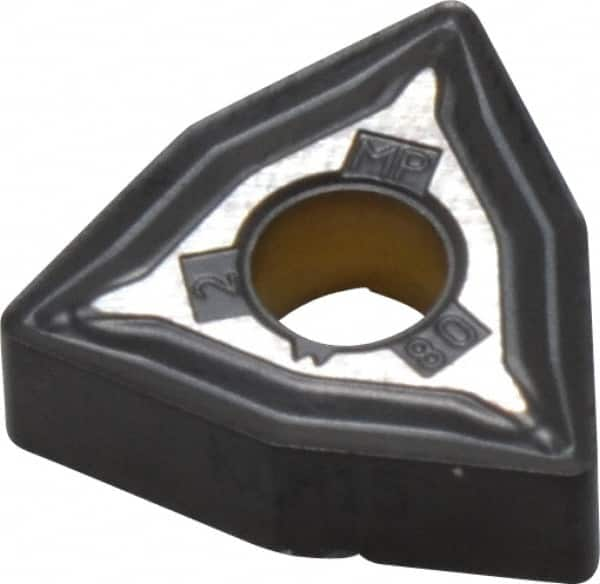 Kennametal - WNMG432 MP Grade KCM15 Carbide Turning Insert - TiCN/Al2O3 Finish, 80° Trigon, 1/2" Inscr Circle, 3/16" Thick, 1/32" Corner Radius - Caliber Tooling