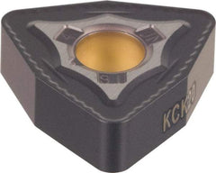 Kennametal - WNMG433 RP Grade KCK05 Carbide Turning Insert - TiCN/Al2O3 Finish, 80° Trigon, 1/2" Inscr Circle, 3/16" Thick, 3/64" Corner Radius - Caliber Tooling