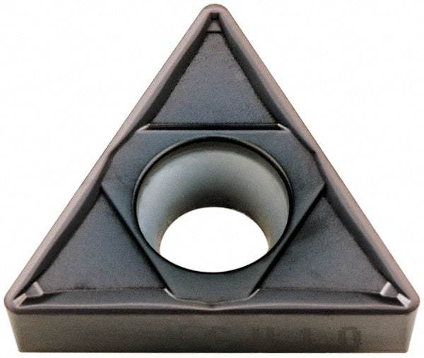 Kennametal - TCMT432 FP Grade KCU10 Carbide Turning Insert - TiAlN Finish, 60° Triangle, 1/2" Inscr Circle, 3/16" Thick, 1/32" Corner Radius - Caliber Tooling