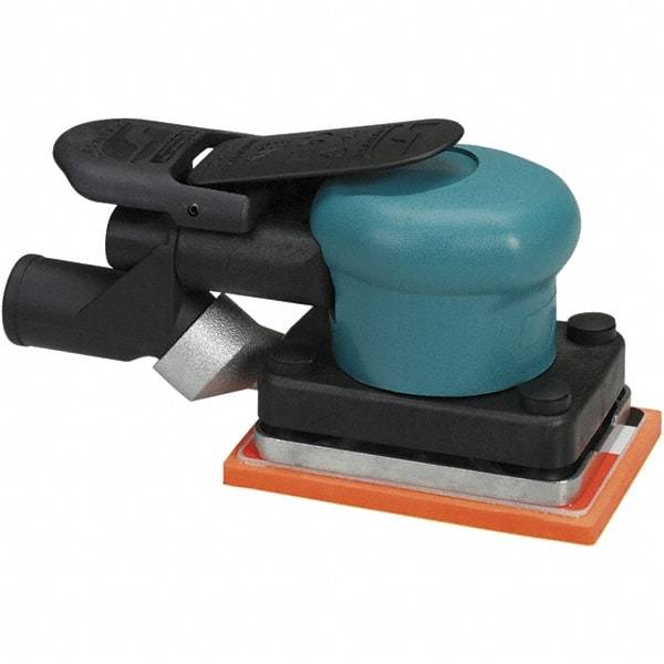 Dynabrade - 10,000 OPM, 13 CFM Air Consumption, Palm Air Orbital Sander - Rectangular Pad, 1/4 NPT Inlet - Caliber Tooling