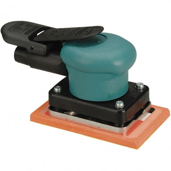 Dynabrade - 10,000 OPM, 13 CFM Air Consumption, Palm Air Orbital Sander - Rectangular Pad, 1/4 NPT Inlet - Caliber Tooling