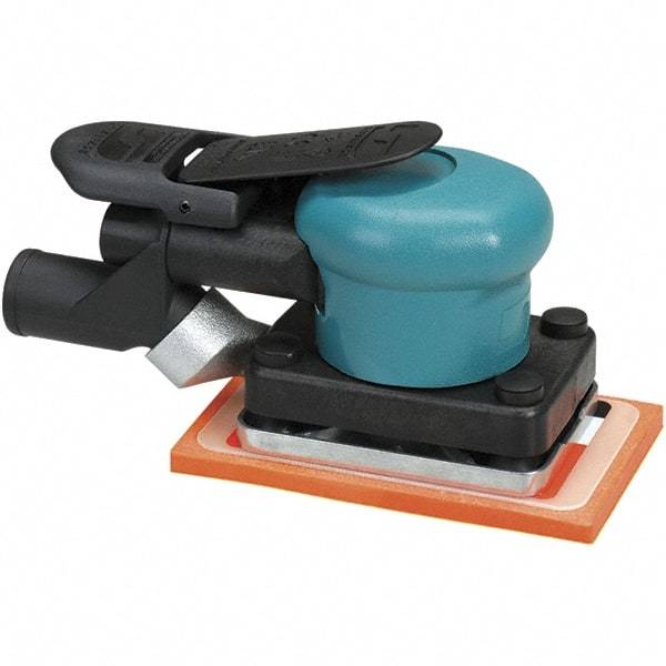 Dynabrade - 10,000 OPM, 13 CFM Air Consumption, Palm Air Orbital Sander - Rectangular Pad, 1/4 NPT Inlet - Caliber Tooling