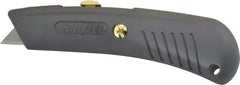 PHC - Retractable Utility Knife - 2-1/4" Blade, Gray Zinc Handle, 1 Blade Included - Caliber Tooling