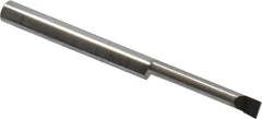 Accupro - 0.1" Min Bore Diam, 0.6" Max Bore Depth, 1/8 Shank Diam, Boring Bar - Left Hand Cut, Solid Carbide, Bright Finish - Exact Industrial Supply