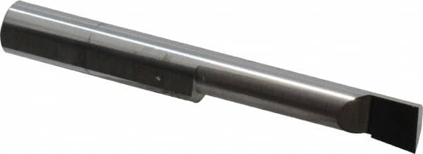 Accupro - 0.29" Min Bore Diam, 1-1/4" Max Bore Depth, 5/16 Shank Diam, Boring Bar - Left Hand Cut, Solid Carbide, Bright Finish - Exact Industrial Supply