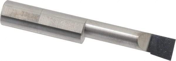 Accupro - 0.32" Min Bore Diam, 1-1/4" Max Bore Depth, 3/8 Shank Diam, Boring Bar - Left Hand Cut, Solid Carbide, Bright Finish - Exact Industrial Supply