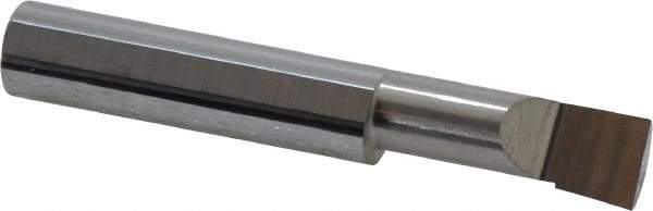 Accupro - 0.36" Min Bore Diam, 1" Max Bore Depth, 3/8 Shank Diam, Boring Bar - Left Hand Cut, Solid Carbide, Bright Finish - Exact Industrial Supply