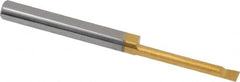 Accupro - 0.08" Min Bore Diam, 0.6" Max Bore Depth, 1/8 Shank Diam, Boring Bar - Right Hand Cut, Solid Carbide, TiN Finish - Exact Industrial Supply