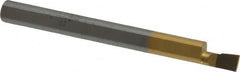 Accupro - 0.14" Min Bore Diam, 1/4" Max Bore Depth, 3/16 Shank Diam, Boring Bar - Right Hand Cut, Solid Carbide, TiN Finish - Exact Industrial Supply