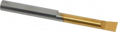 Accupro - 0.36" Min Bore Diam, 2" Max Bore Depth, 3/8 Shank Diam, Boring Bar - Right Hand Cut, Solid Carbide, TiN Finish - Exact Industrial Supply