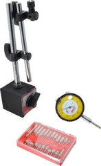 Value Collection - 0.001" Graduation, Indicator & Base Kit - 0.001 Inch Graduation, Includes Indicator, Magnetic Base, Point Set - Caliber Tooling