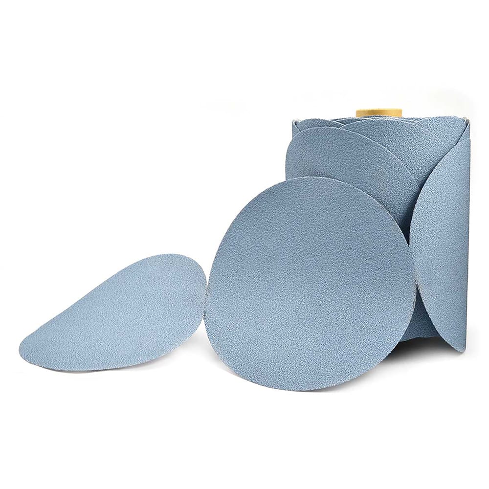 Superior Abrasives - Adhesive-Backed/PSA Discs; Disc Diameter (Inch): 6 ; Abrasive Material: Aluminum Oxide ; Grit: 80 ; Tooling Compatibility: Orbital Sanders ; Backing Material: Paper ; Disc Color: Light Blue - Exact Industrial Supply