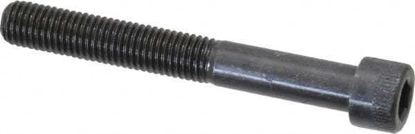 Made in USA - 1/4-28 UNF Hex Socket Drive, Socket Cap Screw - Alloy Steel, Black Oxide Finish, Partially Threaded, 2" Length Under Head - Caliber Tooling