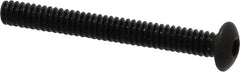 Holo-Krome - #6-32 UNC Hex Socket Drive, Button Screw - Alloy Steel, Black Oxide Finish, Fully Threaded, 1-1/4" Length Under Head - Caliber Tooling