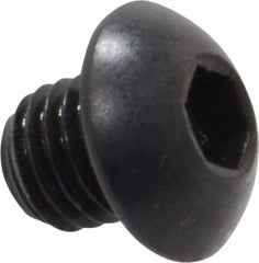 Holo-Krome - 1/4-28 UNF Hex Socket Drive, Button Screw - Alloy Steel, Black Oxide Finish, Fully Threaded, 1/4" Length Under Head - Caliber Tooling