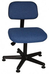 Bevco - Pneumatic Height Adjustable Chair - Cloth Seat, Navy Blue - Caliber Tooling