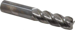 Accupro - 1", 4 Flute, Single End, Solid Carbide, 1/8" Corner Radius End Mill - 6" OAL, 40° Helix, Right Hand Flute, 3" LOC, Right Hand Cut - Caliber Tooling