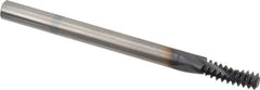 Allied Machine and Engineering - 1/4-20 UNC, 0.18" Cutting Diam, 3 Flute, Solid Carbide Helical Flute Thread Mill - Internal Thread, 1/2" LOC, 2-1/2" OAL, 3/16" Shank Diam - Caliber Tooling