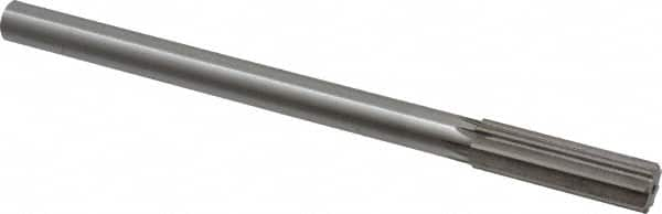 Interstate - 0.658" High Speed Steel Chucking Reamer - Straight Flute, 9/16" Straight Shank, 2-1/4" Flute Length, 9" OAL - Caliber Tooling