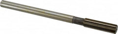 Interstate - 0.666" High Speed Steel Chucking Reamer - Straight Flute, 9/16" Straight Shank, 2-1/4" Flute Length, 9" OAL - Caliber Tooling