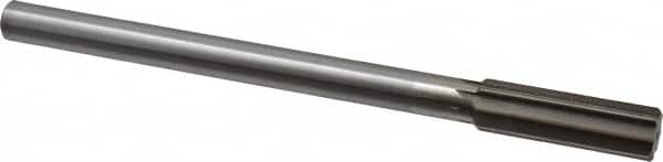 Interstate - 0.699" High Speed Steel Chucking Reamer - Straight Flute, 9/16" Straight Shank, 2-1/4" Flute Length, 9" OAL - Caliber Tooling