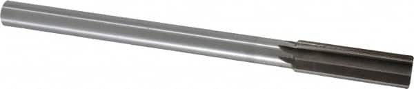 Interstate - 0.753" High Speed Steel Chucking Reamer - Straight Flute, 5/8" Straight Shank, 2-1/2" Flute Length, 9-1/2" OAL - Caliber Tooling