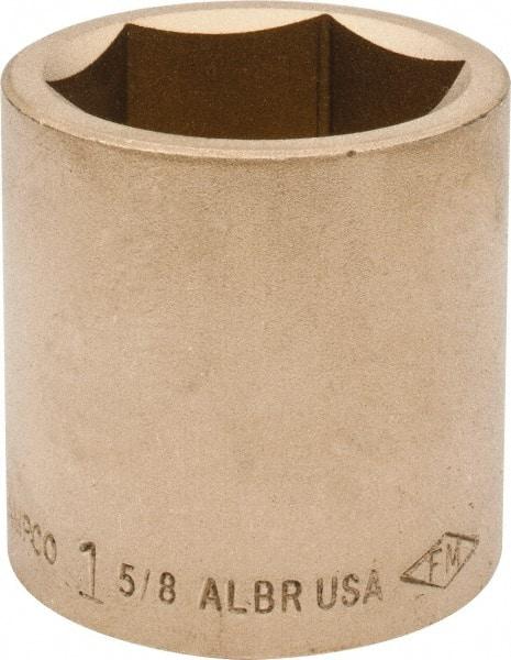 Ampco - 1-5/8", 3/4" Drive, Standard Hand Socket - 6 Points, 2-1/4" OAL, Aluminum Bronze - Caliber Tooling