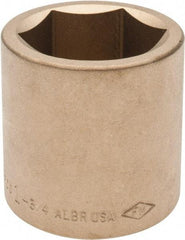 Ampco - 1-3/4", 3/4" Drive, Standard Hand Socket - 6 Points, 2-9/16" OAL, Aluminum Bronze - Caliber Tooling