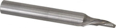 Onsrud - 1/8" Cutting Diam x 1/4" Length of Cut, 1 Flute, Downcut Spiral Router Bit - Uncoated, Right Hand Cut, Solid Carbide, 2" OAL x 1/4" Shank Diam, Single Edge, 22° Helix Angle - Caliber Tooling