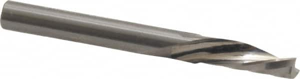 Onsrud - 1/4" Cutting Diam x 3/4" Length of Cut, 1 Flute, Downcut Spiral Router Bit - Uncoated, Right Hand Cut, Solid Carbide, 2-1/2" OAL x 1/4" Shank Diam, Single Edge, 21° Helix Angle - Caliber Tooling