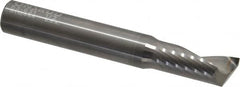 Onsrud - 1/2" Cutting Diam x 1-1/8" Length of Cut, 1 Flute, Upcut Spiral Router Bit - Uncoated, Right Hand Cut, Solid Carbide, 3-1/2" OAL x 1/2" Shank Diam, Single Edge, 22° Helix Angle - Caliber Tooling