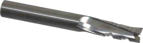 Onsrud - 3/8" Cutting Diam x 7/8" Length of Cut, 3 Flute, Upcut Spiral Router Bit - Uncoated, Right Hand Cut, Solid Carbide, 3" OAL x 3/8" Shank Diam, Three Edge, 10° Helix Angle - Caliber Tooling