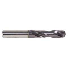 Screw Machine Length Drill Bit: 0.144″ Dia, 140 °, Solid Carbide TiAlN Finish, Right Hand Cut, Spiral Flute, Straight-Cylindrical Shank, Series R457