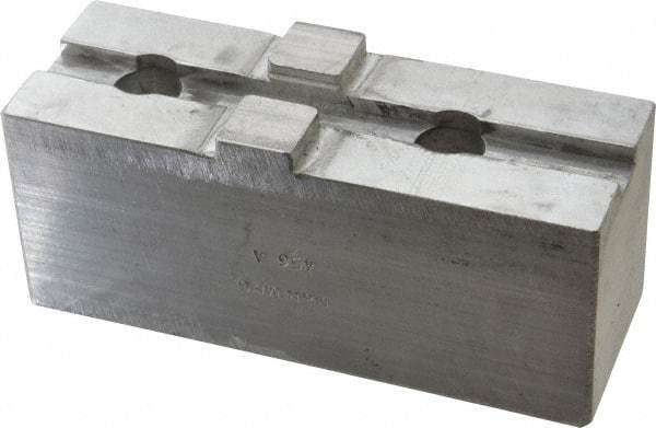 H & R Manufacturing - Tongue & Groove Attachment, Square Soft Lathe Chuck Jaw - Aluminum, 3" Btw Mount Hole Ctrs, 5-5/8" Long x 2" Wide x 2-5/16" High, 1/2" Groove - Caliber Tooling